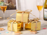 Glenmal 200 Pcs Small Gift Boxes 3 x 3 x 3 Inches Bulk Wedding Favor Candy Boxes with Ribbons Kraft V1258-DP02-C-1133