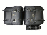 motorcycle side bags, water bottle bag, PU leather, combination lock, motorcycle accessories, V1102-139-BLA-57165