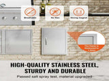 BBQ Access Door, 457x610 mm Single Outdoor Kitchen Door, Stainless Steel Flush Mount Door, Wall V952-DMMBSCJMYS18HT3RAV0