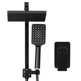 Cefito 8'' Rain Shower Head Set Handheld Square High Pressure Mixer Tap Black SHOWER-A2-SQ-8-BK-MIXER