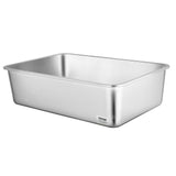 Cat Litter Box, 152 mm Deep, XL Extra Large Stainless Steel Cat Litter Box with Scoop, Wide V952-KFSMSPCBXGXL7835FV0