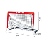 Soccer Goals for Backyard Set Outdoor Sports Games - Red Goal Frame with Black Net V1308-DSZKI-104-2