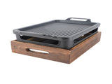Tabletop Barbecue Grill Stick Proof Wooden Base Portable Alcohol Stove Compact BBQ Grill for V1294-YM0901-3111240087311