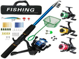 Beginner Fishing Set Fishing Tackles Including Reel Telescopic Rod Float Baits Hook Connector V1107-133-46996-RED
