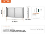 BBQ Access Door, 915x610 mm Double Outdoor Kitchen Door, Stainless Steel Flush Mount Door, Wall V952-SMMBSCJMYS36WMLACV0