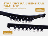 Bendable Ceiling Curtain Track Ceilings Mount or Wall Mounted Heavy-Duty Room Divider Curtains Rails V1258-DP02-C-2730