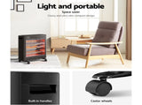 Devanti 2200W Infrared Heater Radiant Heaters IH-B21-BK