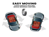 T-Rex 2360kg Set of 4 Vehicle Positioning Jacks, Mechanical Ratcheting Foot Pedal Wheel Dolly For V219-VHWVPRTR3R4A