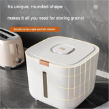 Medium Size Sealed Rice Storage Container with Push-Button Lid V888-ELOSUNG56117-1