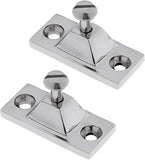 2PCS Bimini Top Side Mount Deck Hinge Fitting Hardware Base High Polished Marine Grade 316 Stainless V1259-DP01-A-1404