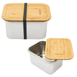 Clevinger Stainless Steel Bamboo Extra Large Lunch Box 2000ml V1181-KU0173
