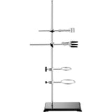 Lab Stand Support, Laboratory Retort Support Stand 2 Sets, Steel Lab Stand 23.6" Rod and 8.3" x 5.3" V952-SYZJJP2JT60C7MCUSV0