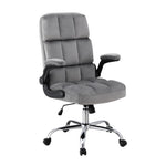 Artiss Office Chair Velvet Seat Racing Gaming Computer Desk Chairs Armrest Grey OCHAIR-H-FZ40-GY