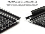 83 Keys Retro Punk Typewriter Mechanical Keyboard, Dual-Mode Bluetooth Hot Swappable Clicky Blue V1221-XM-LB5292-ZS176