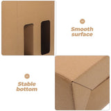 Durable Khaki Paper Wine Carrier - Easy to Carry for Storage 5Pcs V1369-AZ3-W-20958