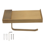 Paper Towel Holder Antique Style Pure Copper Wall Mounted Stable Floating Towel Holder with Shelf V1294-YM0626-3112220097211