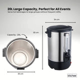 Kitchee 20L Electric Water Boiler - Stainless Steel Commercial Hot Liquid Urn V238-SUPDZ-40983791534160