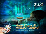 Crystal Ball Night Light Projector, 16 Colors 216 Modes RGB Water Ripple Lamp with Remote & Timer, V1107-CS-SBWXYD