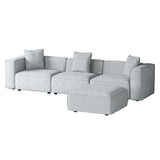 Artiss Modular Sofa Chaise Set 4-Seater Grey SBED-E-FA-02-4S-GY