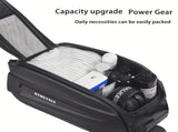 bicycle saddle bag, cycling accessories, large capacity saddle bag, weather-resistant bike bag, V1106-139-WHI-15137