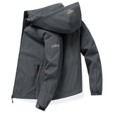 Men'S Hooded Jacket Outdoor Sport Jacket Lightweight Windbreaker Zip Pocket - Dark Green - Size V1106-M-APP-95126-DARK1-XLAUXLEU52