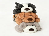 USB Heated Plush Dog Pillow Soft Warm Stuffed Animal for Cozy Snuggling, Body Warmth & Relaxation V1341-ZY-FMLF6XEF-LIGHTGREYSCHNAUZER