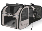 Expandable Cat Backpack, Mesh Breathable, for Small Dogs & Puppies, Travel Hiking Camping Pet V1232-KZB-CW-001