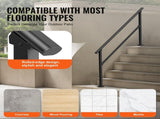 Handrails for Outdoor Steps, 5 Step Stair Hand Rail Kit, Transitional Carbon Steel Railings with V952-FGDHGZLSLZFSXI0DBV0