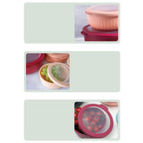 4Pcs Mixing Bowl With Lid Preparation Bowl With Color Cooking And Lid Wide And Deep Plastic Set V1366-AZ2-W-18281