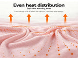 Giselle Electric Throw Rug Dual Side Fleece Flannel Heated Blanket Pink EB-C-THROW-RUG-DS-PK