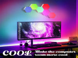 Music Sync Hexagons, Modular LED, USB Power Supply Hexagon Walls, Bedroom LED V1366-AZ2-W-10097