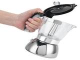 4 Cup Stainless Steel Coffee Maker Stovetop Moka Pot Coffee Maker Kitchen Supplies V1294-YM0901-3118210166711