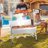 Rotisserie Grill with Windscreen, BBQ Whole Pig Lamb Goat Charcoal Spit Grill, 35 Inch 90 Lbs V952-DDXZKJ35YCDBV3Y2GV3