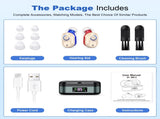 Rechargeable In-the-Ear Hearing Aids with Charging Case and LCD Display Ultra-Compact Sound V1107-CS-HLCHL