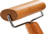 Set of 2 Pizza Dough Roller & Docker, Stainless Steel Hole Maker Puncher, Wooden Rolling Pin for V1259-DP01-A-3910
