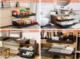 CARLA HOME Pack Pull Out Cabinet Organizer Expandable for Cabinets with Adjustable Slide Out Shelves LSB-36169