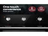 Devanti 60cm Electric Built In Wall Oven Stainless Steel BIO-C-5F-M7B-BK