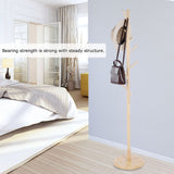Assembled Wooden Coat Hat Stand Tree Jacket Cloth Vertical Hanger Rack 8 Hooks V1294-YM0901-JY16471-03