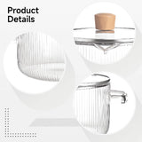 2 Pcs Borosilicate Glass Simmer Pot, 60 oz / 1800 ml, with Wooden Lid, Heat-Resistant Cooking Pot, V1370-AZ4-15831
