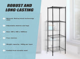 Modular Wire Storage 45x45cm Steel Shelving Black With Fixed Legs For Garage Warehouse Or Kitchen V63-841281