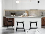 4X Wooden Bar Stool Padded PU Leather Dining Chair KANSO 65cm BLACK V274-FT-BSWO-AM552P-BK4