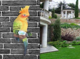 Resin Simulated Parrort Shape Garden Statue Outdoor Sculpture Lawn Garden Scene Decor V1294-YM0901-JY36482