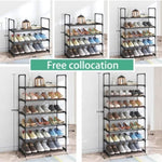 4-Tier Stainless Steel Shoe Rack Storage Organizer to Hold up to 15 Pairs of Shoes V178-84004