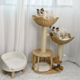 Cat Tree Tower Large Scratching Post Condo Basket Activity Center V178-66925