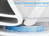 2 Pack Disposable Toilet Brush and Holder Set,Extended Handle with 48 Cleaner Refills Toilet Brush V1258-DP02-C-1318