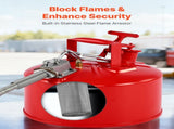 Safety Gas Can, 9.5 L Type II Red Safety Can for Gasoline with Stainless Steel Flame Arrester, V952-IIXAQGHSJS25Y4I7A001V0
