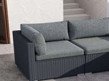 Ottoman-Style Outdoor Lounge Set in Black V264-OTF-507S-541S-BLK