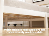 Artiss Bed Frame Double Size Wooden Platform with 2 Storage Drawers White PONY WBED-D-TC18-137-DRAW