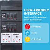 POLYCOOL 24L Double Tank Commercial Slush Machine, Quality Donper Compressor, Frozen Slushy Maker V219-ICESLHPLYA24L
