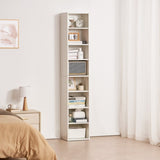 VEVOR 8-Tier Narrow Bookshelf 180cm Wooden Open Bookcase Adjustable Shelf White V952-BSSJZFXBHB1LL260FV0